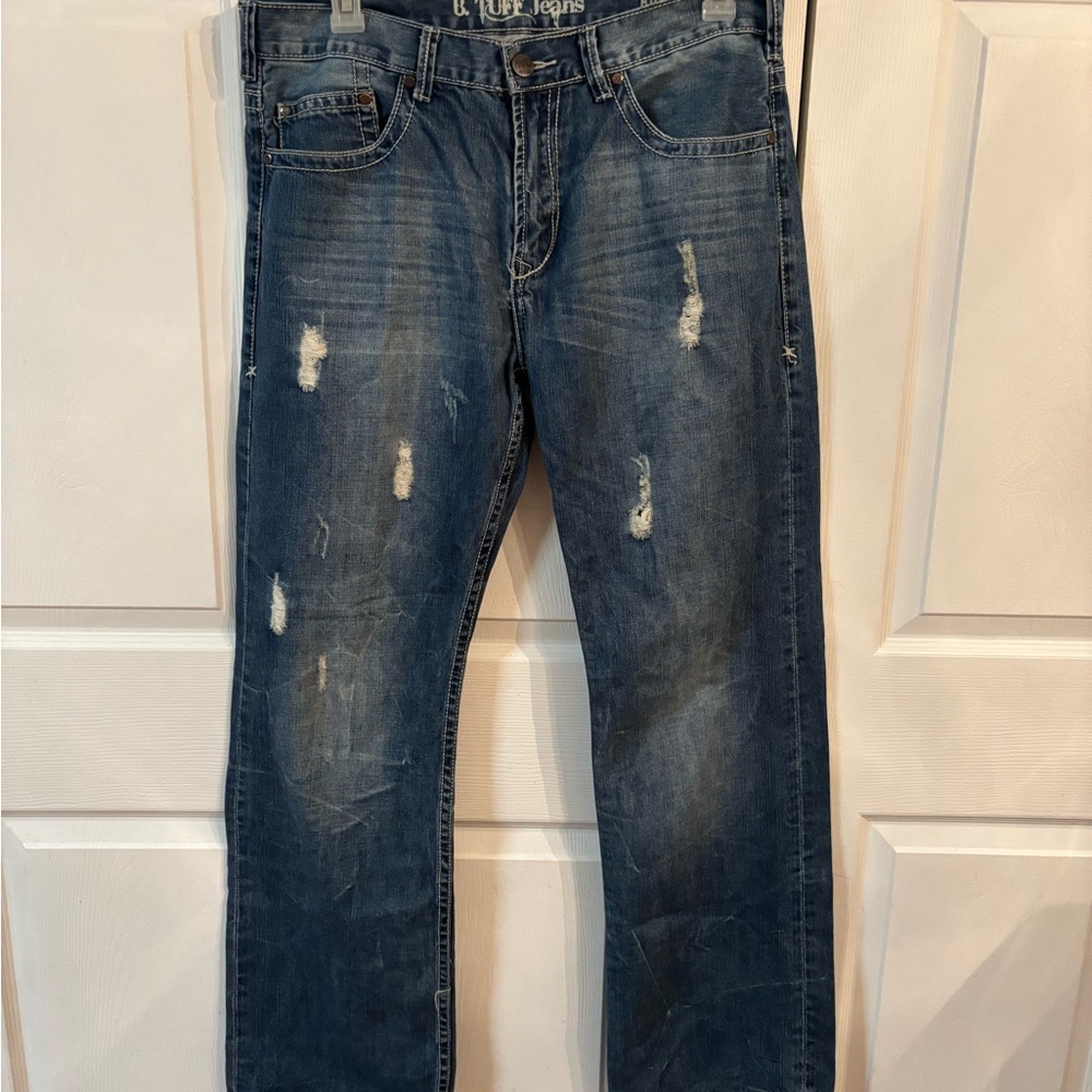 Distressed Blue Jeans for Men